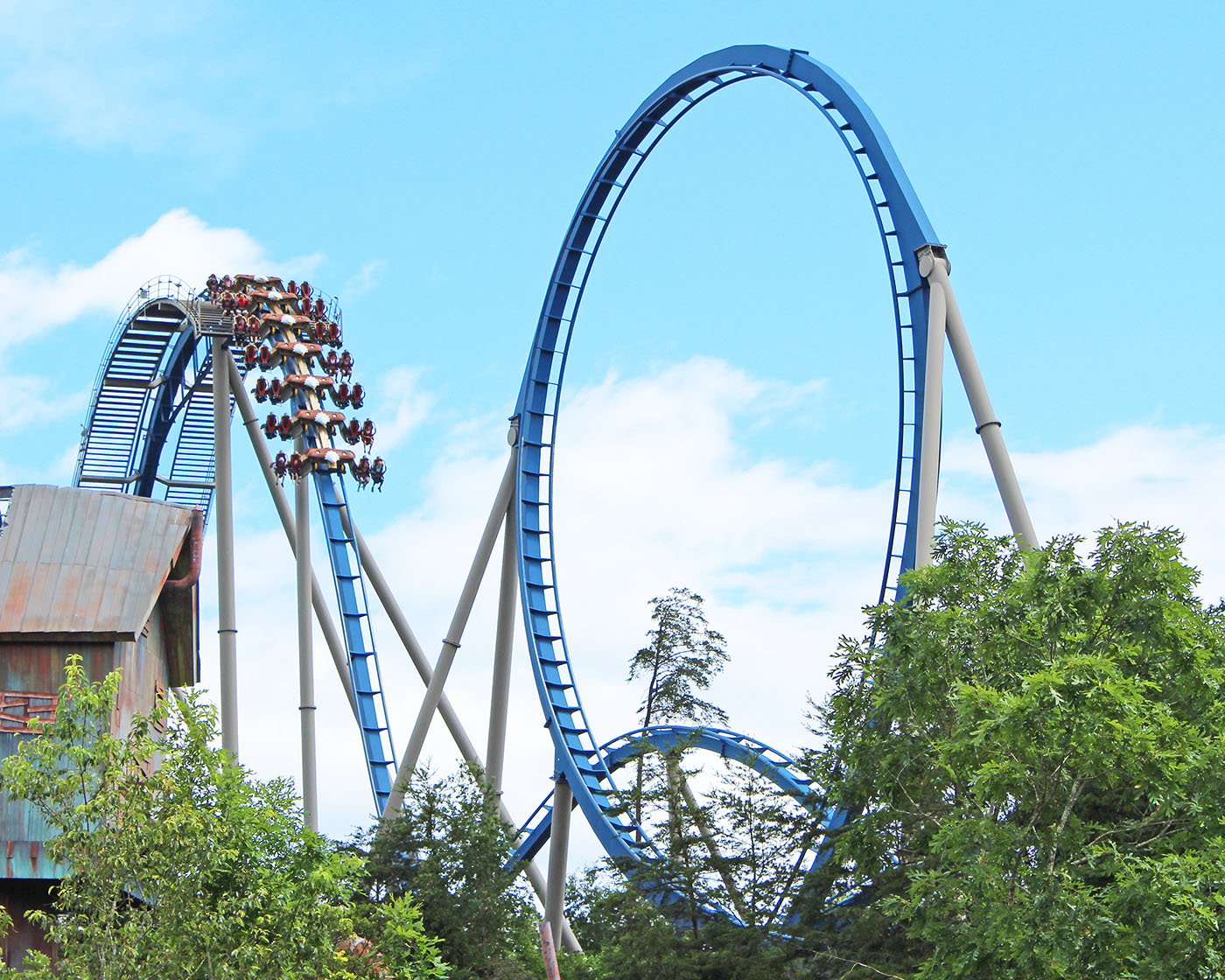A thrilling roller coaster ride at Dollywood